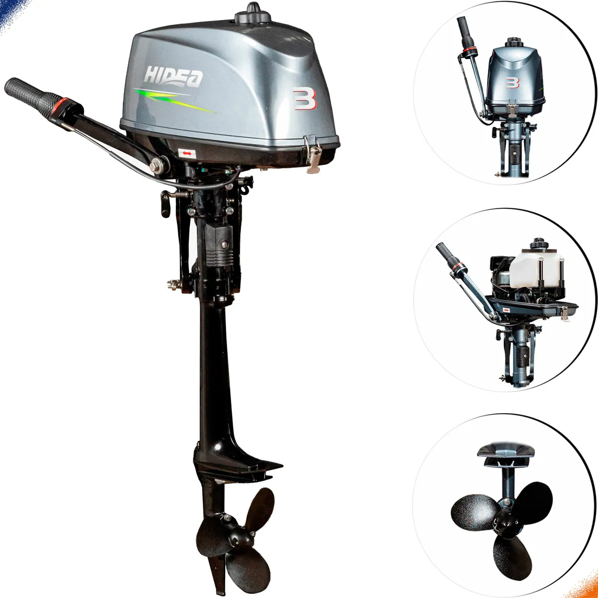 Motor de Popa Hidea 3 HP Para Caiaque